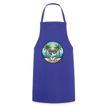 Argentino Chien Race Dessin Animé Lunettes De Soleil Plage - Tablier de cuisine - bleu royal - Devant - AI Model Male 185 dark (185cm)
