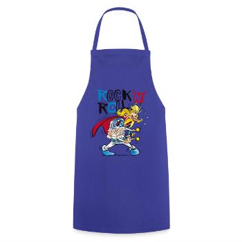 Asterix & Obelix Cacofonix Rock'n'Roll - Cooking Apron - royal blue - Front - AI Model Male 185 dark (185cm)