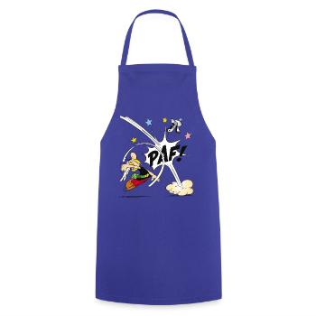 Asterix & Obelix - Asterix fist - Cooking Apron - royal blue - Front - AI Model Male 185 dark (185cm)