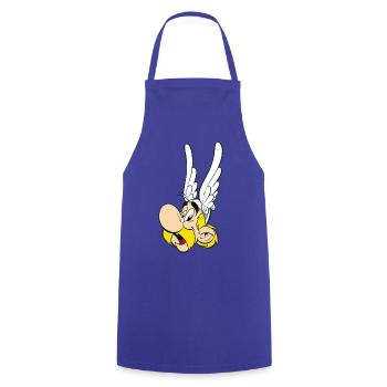 Asterix & Obelix - Flügelhelm - Kochschürze - Royalblau - Vorne - AI Model Male 185 dark (185cm)
