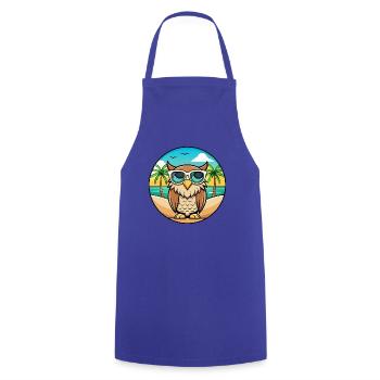 Eule Lustige Cartoon Sommer Strand Sonnenbrille Aufkleber - Kochschürze - Royalblau - Vorne - AI Model Male 185 dark (185cm)