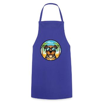 Lunettes de soleil Rottweiler Dog Cartoon Summer Beach - Tablier de cuisine - bleu royal - Devant - AI Model Male 185 dark (185cm)