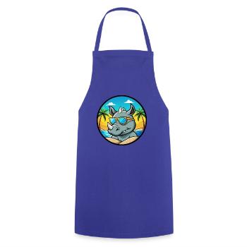 Rhino Lustige Cartoon Sommer Strand Sonnenbrille Cool - Kochschürze - Royalblau - Vorne - AI Model Male 185 dark (185cm)