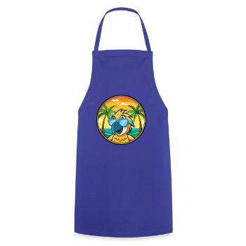 Papagei Lustige Cartoon Sommer Strand Sonnenbrille Cool - Kochschürze - Royalblau - Vorne - AI Model Male 185 dark (185cm)