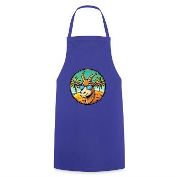 Antelope Funny Cartoon Summer Beach Sunglasses - Cooking Apron - royal blue - Front - AI Model Male 185 dark (185cm)