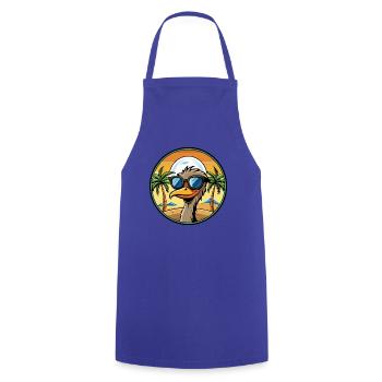 Emu Lustige Cartoon Sommer Strand Sonnenbrille Aufkleber - Kochschürze - Royalblau - Vorne - AI Model Male 185 dark (185cm)