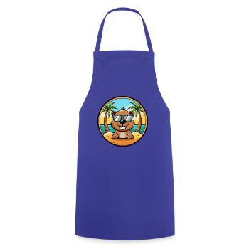 Biber Lustige Cartoon Sommer Strand Sonnenbrille Cool - Kochschürze - Royalblau - Vorne - AI Model Male 185 dark (185cm)