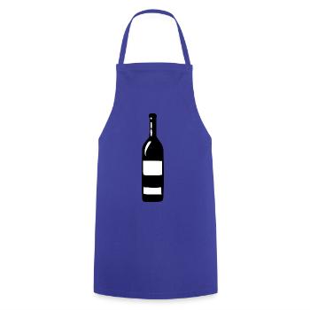 Wine Wine Bottle White Wine Red Wine Gift - Cooking Apron - royal blue - Front - AI Model Male 185 dark (185cm)