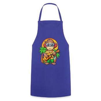 Lunettes de soleil de plage d’été de dessin animé de singe drôle - Tablier de cuisine - bleu royal - Devant - AI Model Male 185 dark (185cm)
