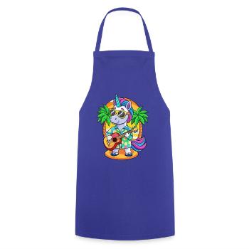 Lustige Einhorn Cartoon Sommer Strand Sonnenbrille - Kochschürze - Royalblau - Vorne - AI Model Male 185 dark (185cm)