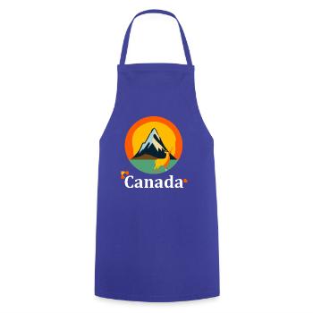 Kanada Sonnenaufgang Reh - Kochschürze - Royalblau - Vorne - AI Model Male 185 dark (185cm)