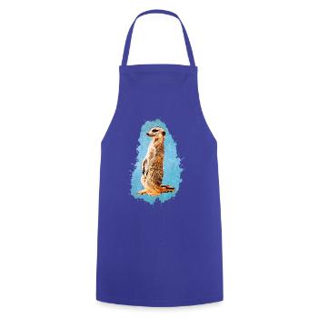 Erdmännchen - Blau - Kochschürze - Royalblau - Vorne - AI Model Male 185 dark (185cm)