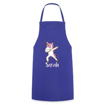 Sarah - Kochschürze - Royalblau - Vorne - AI Model Male 185 dark (185cm)