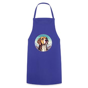 Braque Du Bourbonnais Hunderasse Cartoon Kawaii Wat - Kochschürze - Royalblau - Vorne - AI Model Male 185 dark (185cm)