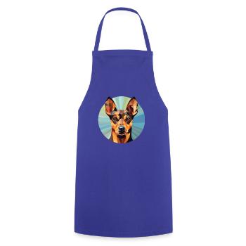Deutsch Rauhaar Vorstehhund Rasse Aquarell - Kochschürze - Royalblau - Vorne - AI Model Male 185 dark (185cm)
