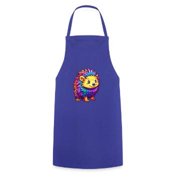 Igel Buntes Aquarell Cartoon Kawaii Tier - Kochschürze - Royalblau - Vorne - AI Model Male 185 dark (185cm)