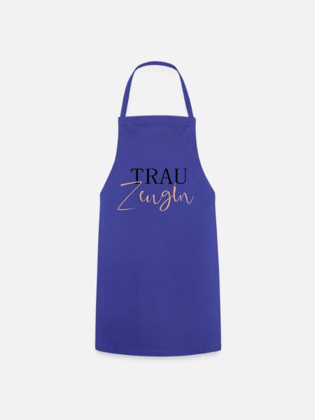 Trauzeugin - Kochschürze - Royalblau