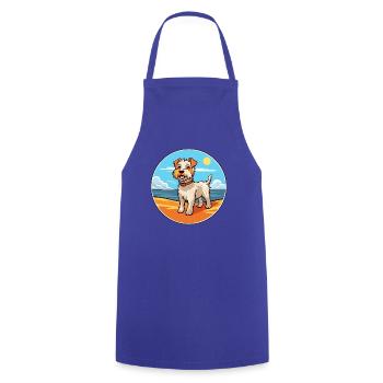 Sporting Lucas Terrier Hunderasse Cartoon Kawaii - Kochschürze - Royalblau - Vorne - AI Model Male 185 dark (185cm)