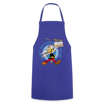 Asterix & Obelix Asterix Alles Gute Zum Geburtstag - Kochschürze - Royalblau - Vorne - AI Model Male 185 dark (185cm)