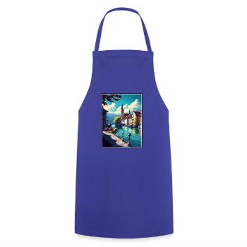 Thun Schweiz Vintage Reiseposter Souvenir - Kochschürze - Royalblau - Vorne - AI Model Male 185 dark (185cm)