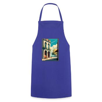 Arles Frankreich Vintage Reiseposter WPA Souvenir - Kochschürze - Royalblau - Vorne - AI Model Male 185 dark (185cm)