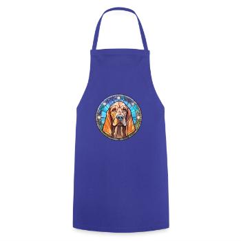Bluthund Hund Rasse Buntes Glas Buntes Wasser - Kochschürze - Royalblau - Vorne - AI Model Male 185 dark (185cm)