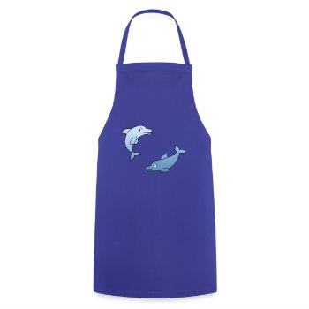 Dolphin - Kochschürze - Royalblau - Vorne - AI Model Male 185 dark (185cm)