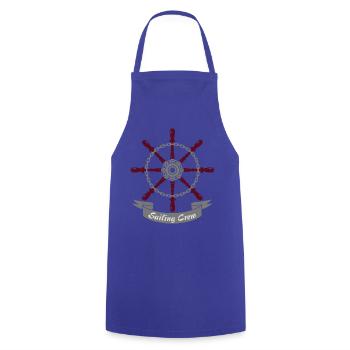 Steuerrad 3-farbig - Kochschürze - Royalblau - Vorne - AI Model Male 185 dark (185cm)