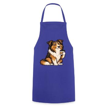 Collie Colliebesitzer Collieliebhaber Colliehalter - Kochschürze - Royalblau - Vorne - AI Model Male 185 dark (185cm)