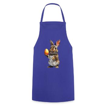 Hase - Kochschürze - Royalblau - Vorne - AI Model Male 185 dark (185cm)