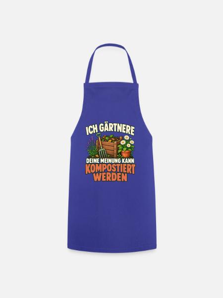 Gartenfreunde Gärtnern Geschenkidee - Kochschürze - Royalblau