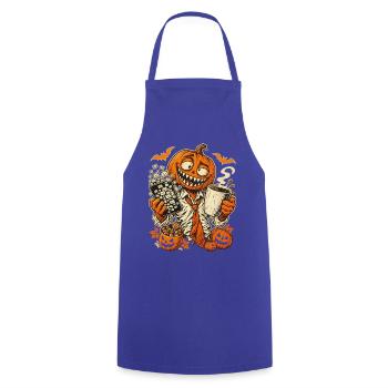 Halloween-Kürbisbürohengst im E-Mail-Chaos - Kochschürze - Royalblau - Vorne - AI Model Male 185 dark (185cm)