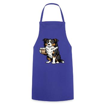 Australian Shepherd Aussie Aussiebesitzer Aussies - Kochschürze - Royalblau - Vorne - AI Model Male 185 dark (185cm)