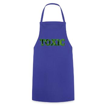 Giftiges Neongrün - Kochschürze - Royalblau - Vorne - AI Model Male 185 dark (185cm)