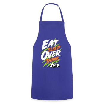 Schlafender Panda – Eat Sleep Over Think - Kochschürze - Royalblau - Vorne - AI Model Male 185 dark (185cm)
