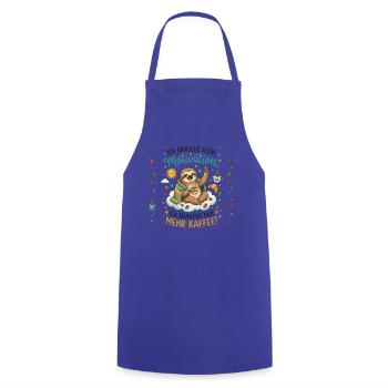Mehr Kaffee Motivation Faultier - Kochschürze - Royalblau - Vorne - AI Model Male 185 dark (185cm)