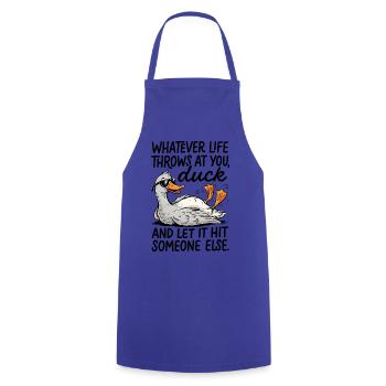Sonnenbrillen-Enten-Zeichentrick Lustiges Meme - Kochschürze - Royalblau - Vorne - AI Model Male 185 dark (185cm)