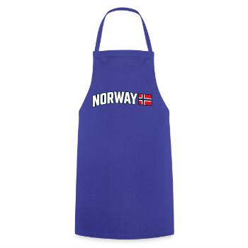 Norwegische Flagge Norwegian Pride Athletic Typografie - Kochschürze - Royalblau - Vorne - AI Model Male 185 dark (185cm)