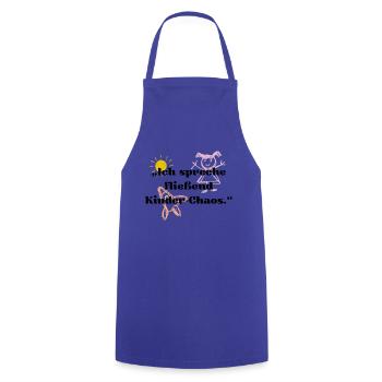 Kita für Erzieherin – Kindergarten Spruch  - Kochschürze - Royalblau - Vorne - AI Model Male 185 dark (185cm)