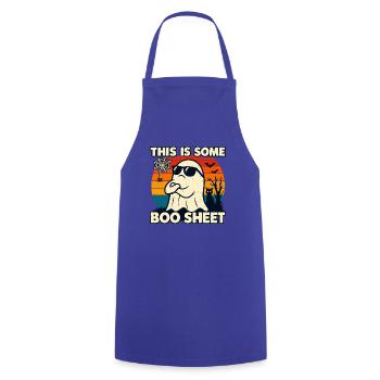 Lustige Halloween-T-Shirts Das ist ein Boo Sheet Ghost - Kochschürze - Royalblau - Vorne - AI Model Male 185 dark (185cm)