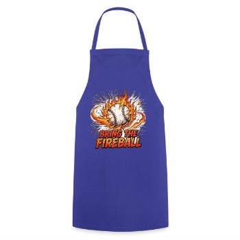 Bring The Fireball T-Shirt – Oktober-Baseballspiel - Kochschürze - Royalblau - Vorne - AI Model Male 185 dark (185cm)