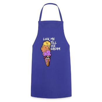 Lick Me Eiscreme Eiswaffel Sommer Wortwitz Eis - Kochschürze - Royalblau - Vorne - AI Model Male 185 dark (185cm)