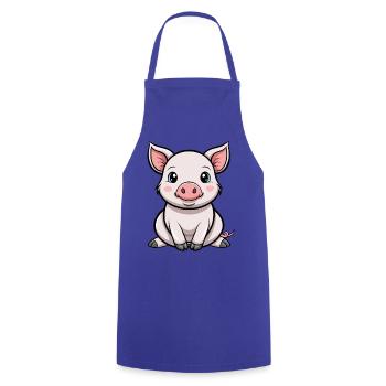 Süßes Baby-Schweinchen - Kochschürze - Royalblau - Vorne - AI Model Male 185 dark (185cm)
