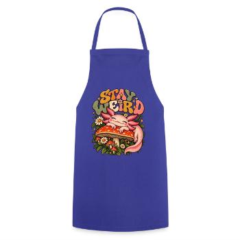 Axolotl Pilz Design Süßes Salamander Tier Retro - Kochschürze - Royalblau - Vorne - AI Model Male 185 dark (185cm)