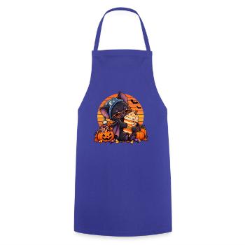 Halloween Fledermaus-Arzt mit Kaffee - Kochschürze - Royalblau - Vorne - AI Model Male 185 dark (185cm)