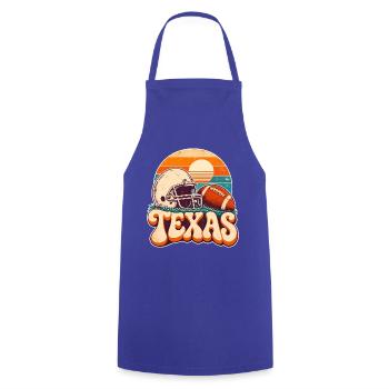 Texas Football Sonnenuntergang - Kochschürze - Royalblau - Vorne - AI Model Male 185 dark (185cm)