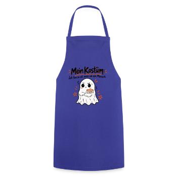 Mein Kostüm: Geist Shirt Halloween Spruch - Kochschürze - Royalblau - Vorne - AI Model Male 185 dark (185cm)