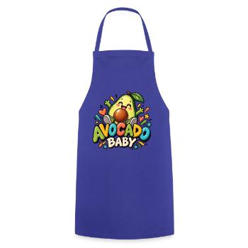 Avocado Baby – Süßes buntes Kinderdesign - Kochschürze - Royalblau - Vorne - AI Model Male 185 dark (185cm)