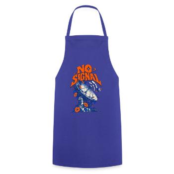 No Signal Retro Raumblumen - Kochschürze - Royalblau - Vorne - AI Model Male 185 dark (185cm)