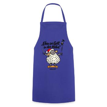 Chorleiter Geschenk Dirigent Weihnachten Schaf - Kochschürze - Royalblau - Vorne - AI Model Male 185 dark (185cm)